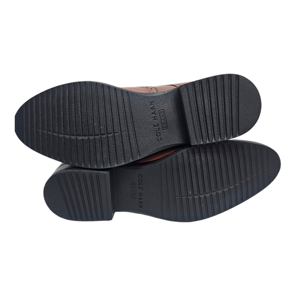 NWT COLE HAAN MENS GRAND DRESS WINGTIP OXFORD SIZE 9.5 BRITISH TAN - Picture 8 of 9